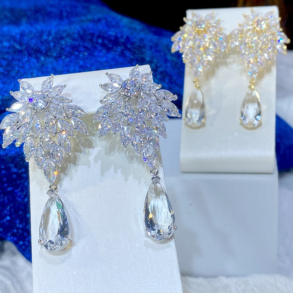 Rhinestone Bridal Earring Women Chic Wedding Earring Party Prom Access -  Princessly